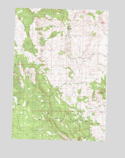 Courthouse Rock, OR USGS Topographic Map