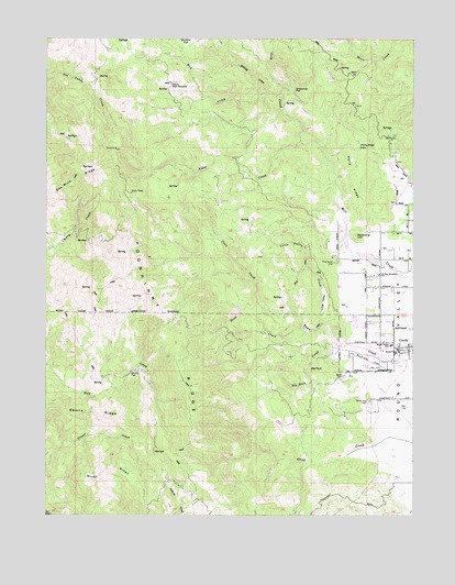 Covelo West, CA USGS Topographic Map