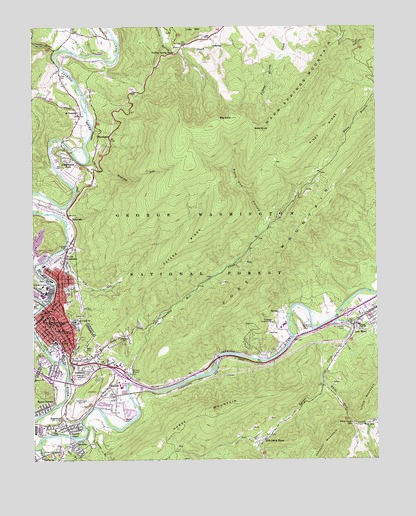 Covington, VA USGS Topographic Map