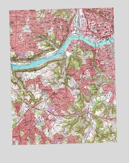 Covington, KY USGS Topographic Map