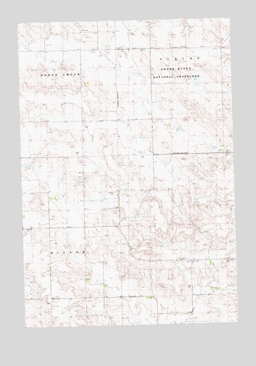 Cow Butte SE, SD USGS Topographic Map