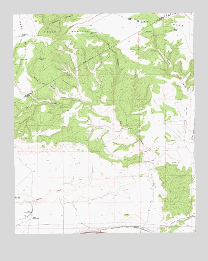 Cow Canyon, NM USGS Topographic Map