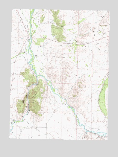 Cow Creek, WY USGS Topographic Map