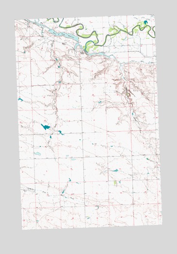 Cow Creek, MT USGS Topographic Map