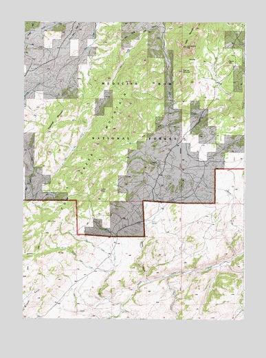 Cow Creek Mountain, WY USGS Topographic Map