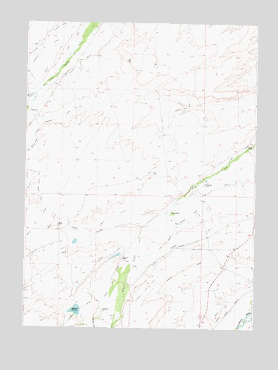 Cow Creek Ranch, WY USGS Topographic Map