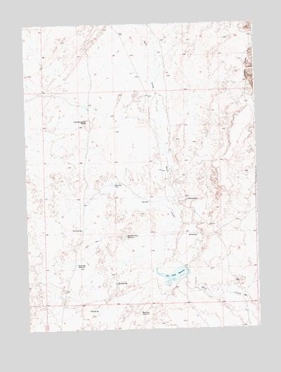 Cow Creek Reservoir, WY USGS Topographic Map