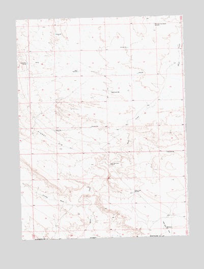 Cow Creek Reservoir SW, WY USGS Topographic Map