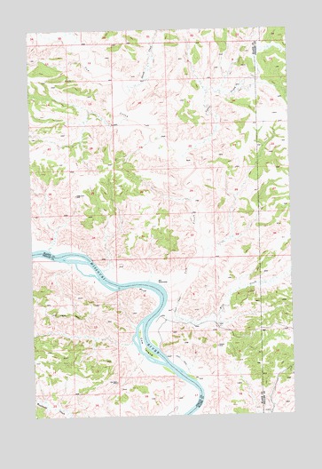 Cow Island, MT USGS Topographic Map