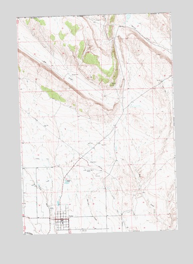 Cowley, WY USGS Topographic Map