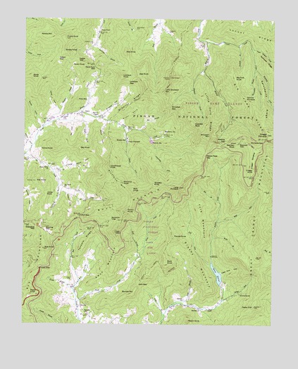 Craggy Pinnacle, NC USGS Topographic Map