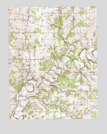 Crandall, IN USGS Topographic Map