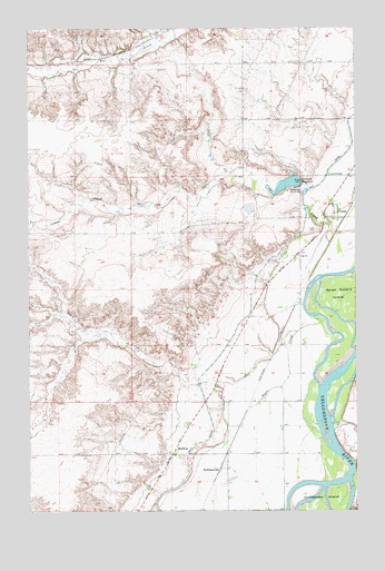 Crane, MT USGS Topographic Map