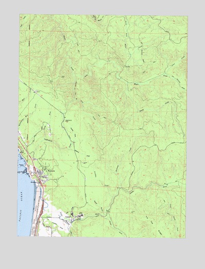 Crannell, CA USGS Topographic Map