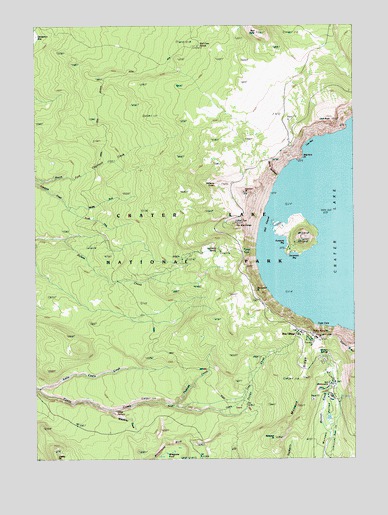 Crater Lake West, OR USGS Topographic Map