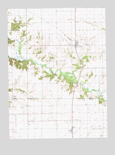 Crawfordsville, IA USGS Topographic Map
