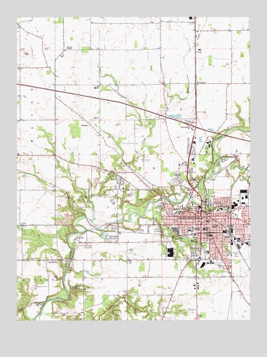 Crawfordsville, IN USGS Topographic Map
