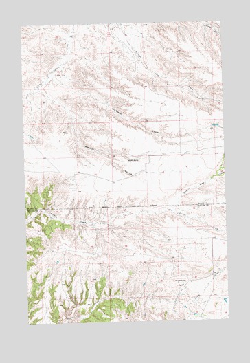 Crazyman Coulee, MT USGS Topographic Map