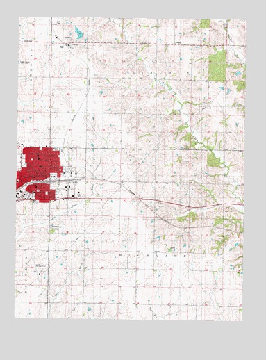 Creston East, IA USGS Topographic Map