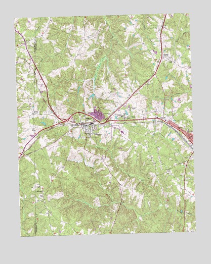 Crewe West, VA USGS Topographic Map