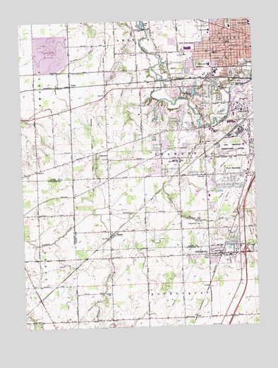 Cridersville, OH USGS Topographic Map