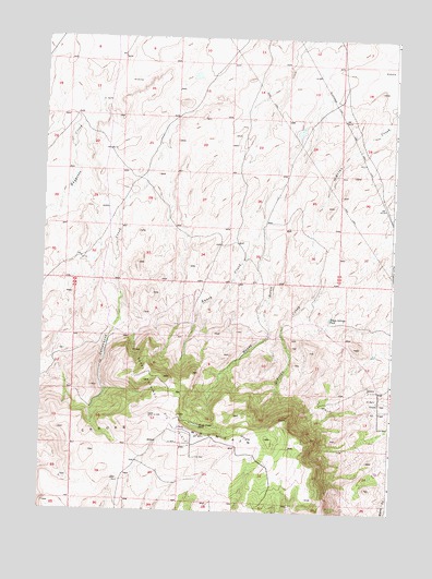 Crooks Mountain, WY USGS Topographic Map