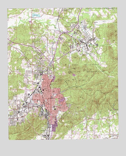 Anniston, AL USGS Topographic Map