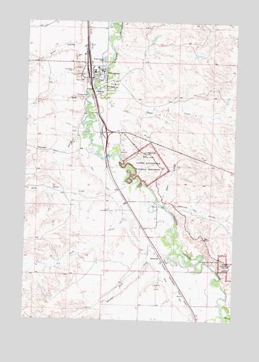 Crow Agency, MT USGS Topographic Map