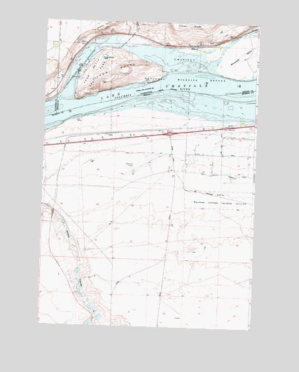 Crow Butte, WA USGS Topographic Map