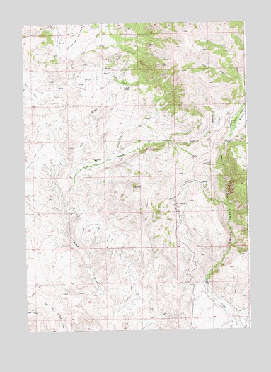 Crow Mountain, WY USGS Topographic Map