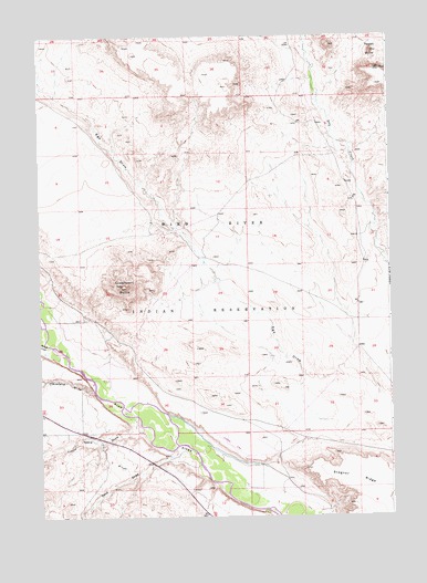 Crowheart Butte, WY USGS Topographic Map