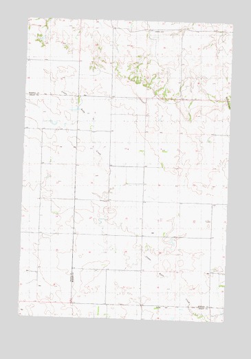 Crown Butte Creek NW, ND USGS Topographic Map