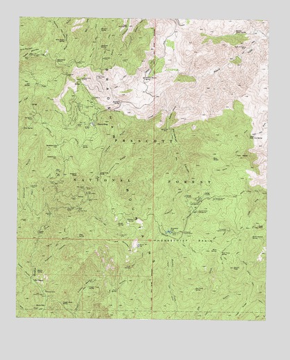 Crown King, AZ USGS Topographic Map
