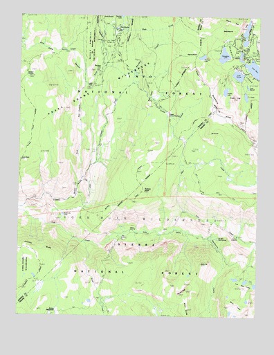 Crystal Crag, CA USGS Topographic Map