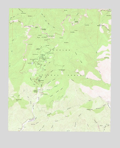 Crystal Lake, CA USGS Topographic Map