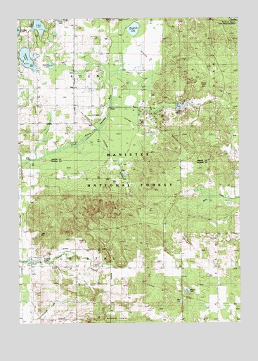 Crystal Valley, MI USGS Topographic Map