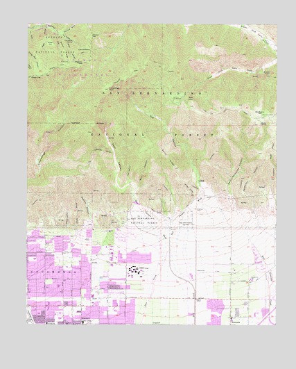 Cucamonga Peak, CA USGS Topographic Map