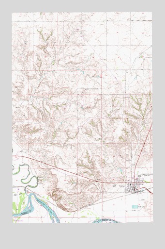 Culbertson, MT USGS Topographic Map