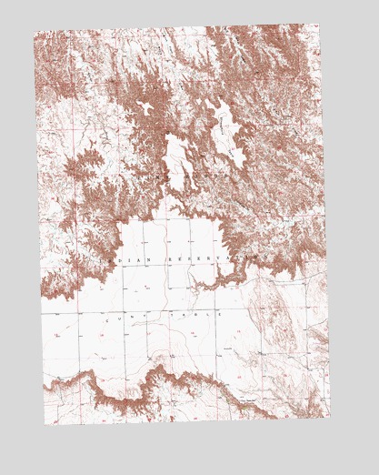 Cuny Table East, SD USGS Topographic Map