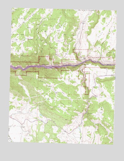 Curecanti Needle, CO USGS Topographic Map