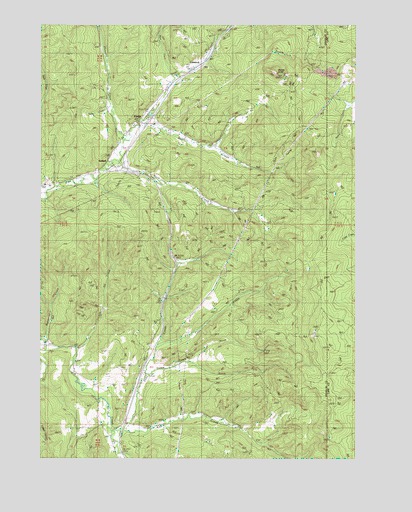 Curtin, OR USGS Topographic Map