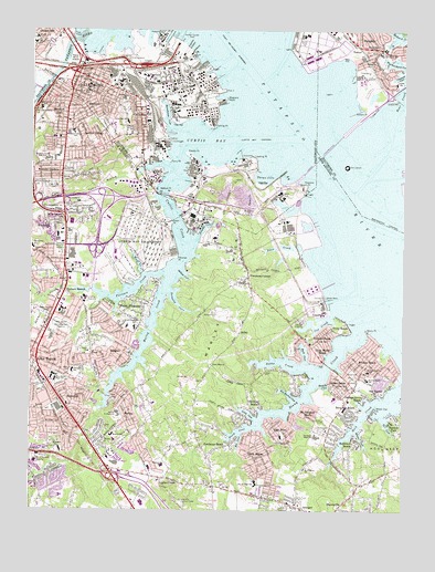 Curtis Bay, MD USGS Topographic Map