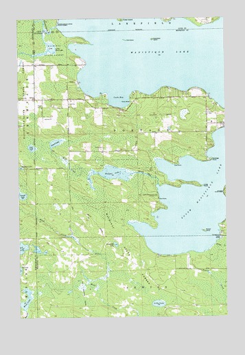 Curtis West, MI USGS Topographic Map