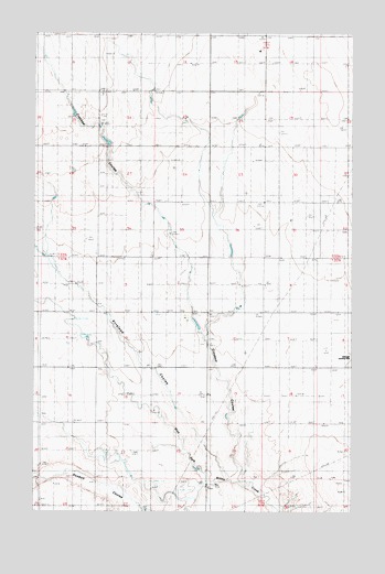 Antelope Coulee SE, MT USGS Topographic Map