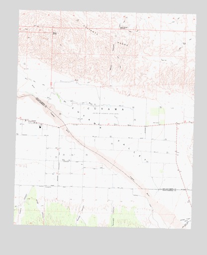 Cuyama, CA USGS Topographic Map