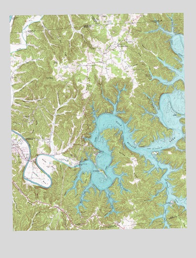Dale Hollow Dam, TN USGS Topographic Map