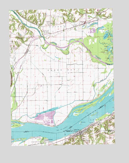 Dallas City, IL USGS Topographic Map