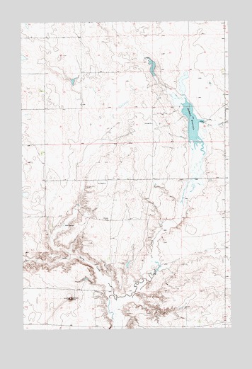 Dammel Reservoir, MT USGS Topographic Map