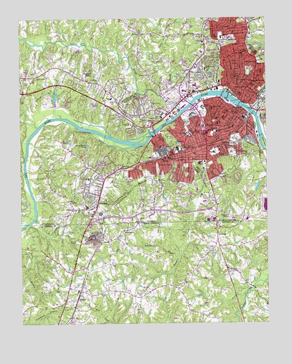 Danville, VA USGS Topographic Map