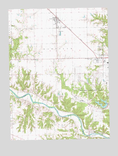 Danville, IA USGS Topographic Map